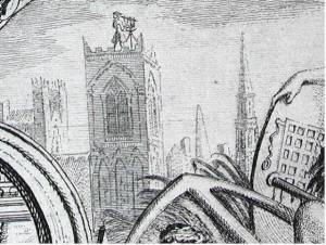 Detail from John Rocque’s Map of London and Ten Miles Around’ started in 1744